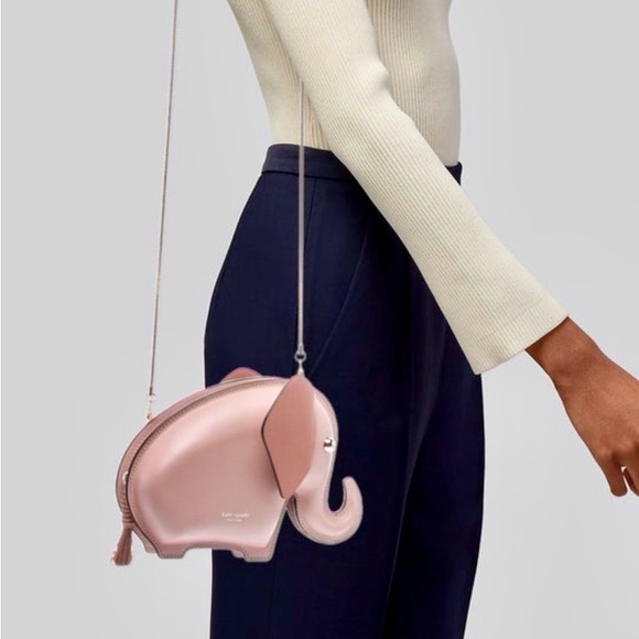 Kate Spade Pink Leather Elephant Crossbody Bag Purse - Picture 12 of 12